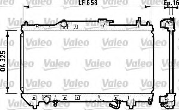 Радиатор охлаждения двигателя VALEO 732753