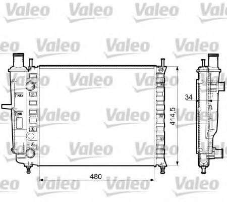 Радиатор охлаждения двигателя VALEO 732788
