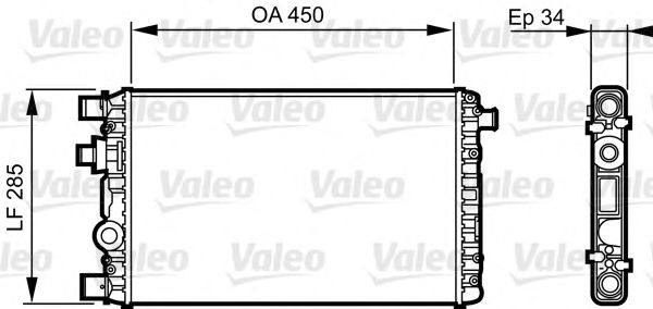 Радиатор охлаждения двигателя VALEO 732789
