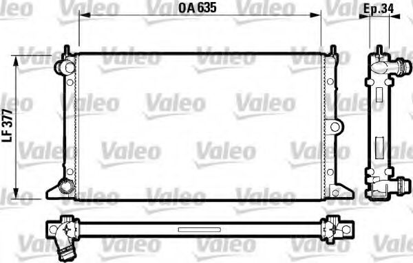 Радиатор охлаждения двигателя VALEO 732790