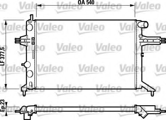 Радиатор охлаждения двигателя VALEO 732795