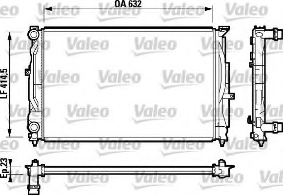 Радиатор охлаждения двигателя VALEO 732811