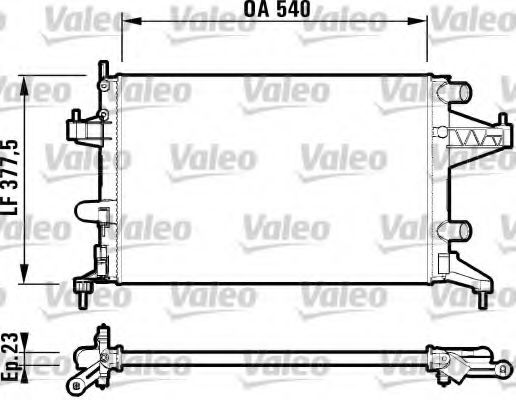 Радиатор охлаждения двигателя VALEO 732825