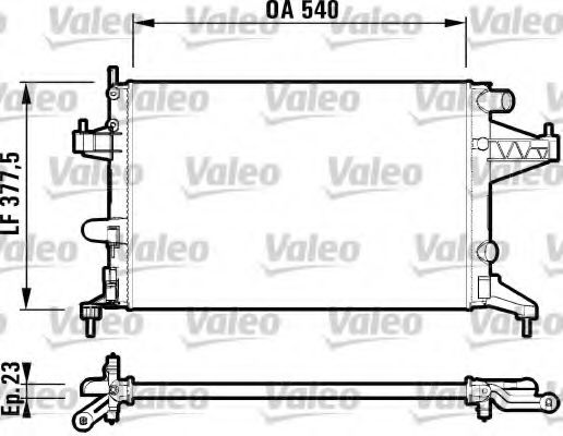 Радиатор охлаждения двигателя VALEO 732826