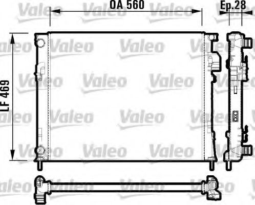 Радиатор охлаждения двигателя VALEO 732846