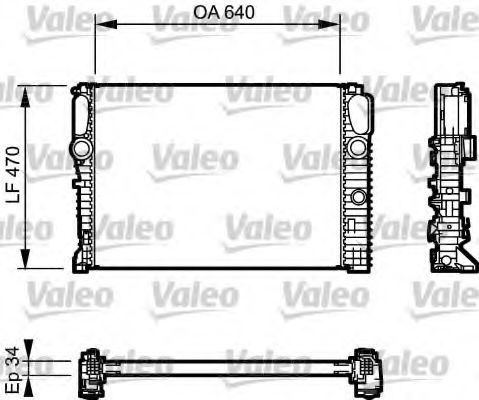Радиатор охлаждения двигателя VALEO 732849