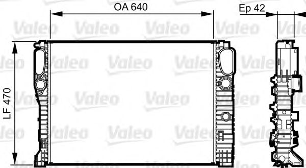 Радиатор охлаждения двигателя VALEO 732855