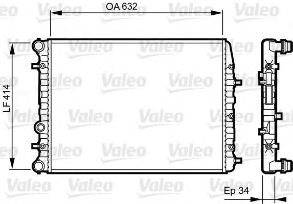 Радиатор охлаждения двигателя VALEO 732864