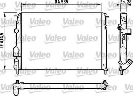 Радиатор охлаждения двигателя VALEO 732866