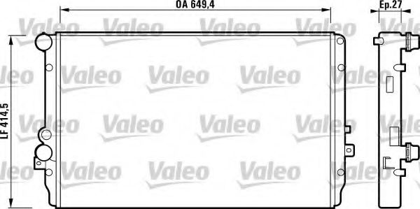 Радиатор охлаждения двигателя VALEO 732867