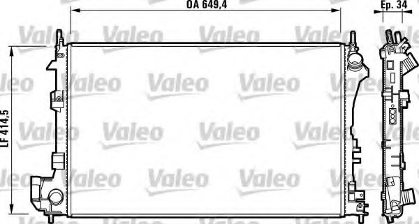 Радиатор охлаждения двигателя VALEO 732877