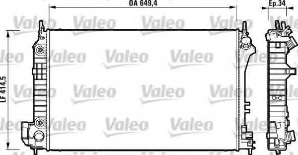 Радиатор охлаждения двигателя VALEO 732878