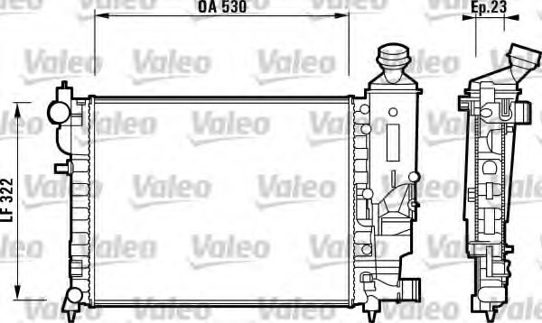 Радиатор охлаждения двигателя VALEO 732882