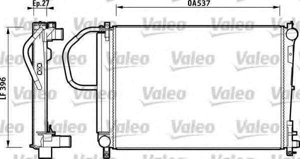 Радиатор охлаждения двигателя VALEO 732883