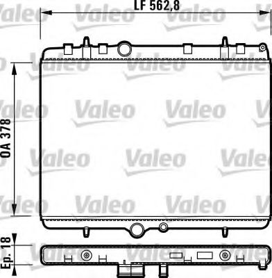 Радиатор охлаждения двигателя VALEO 732896