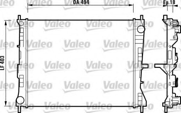 Радиатор охлаждения двигателя VALEO 732903