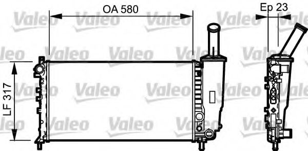 Радиатор охлаждения двигателя VALEO 732923