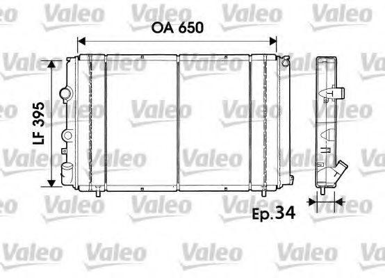 Радиатор охлаждения двигателя VALEO 732940