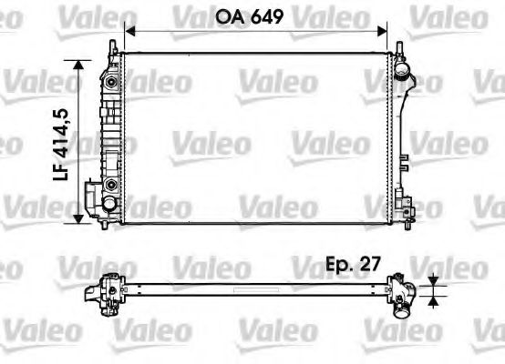 Радиатор охлаждения двигателя VALEO 732947