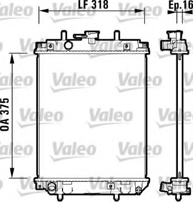 Радиатор охлаждения двигателя VALEO 734105
