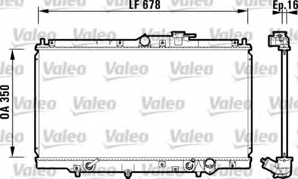 Радиатор охлаждения двигателя VALEO 734109