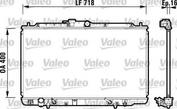Радиатор охлаждения двигателя VALEO 734113
