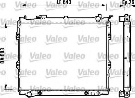 Радиатор охлаждения двигателя VALEO 734118