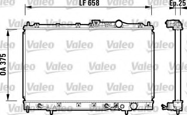 Радиатор охлаждения двигателя VALEO 734127