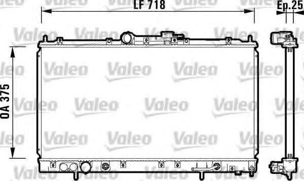 Радиатор охлаждения двигателя VALEO 734129