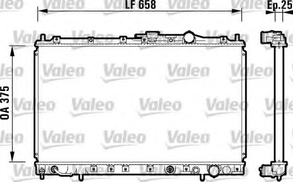 Радиатор охлаждения двигателя VALEO 734137
