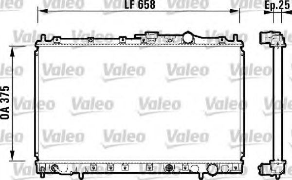 Радиатор охлаждения двигателя VALEO 734139