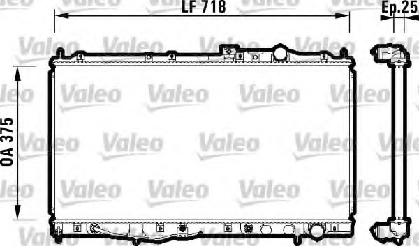 Радиатор охлаждения двигателя VALEO 734142
