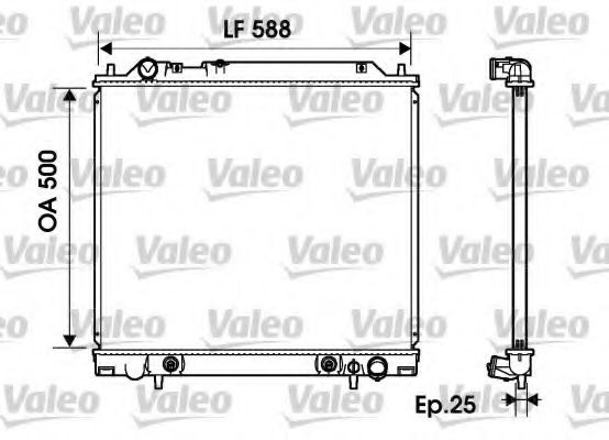 Радиатор охлаждения двигателя VALEO 734145