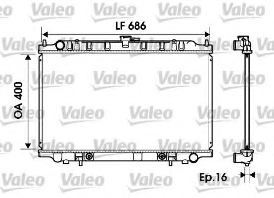 Радиатор охлаждения двигателя VALEO 734150