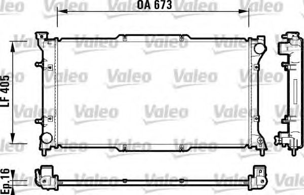 Радиатор охлаждения двигателя VALEO 734158
