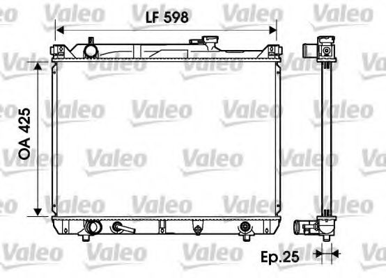 Радиатор охлаждения двигателя VALEO 734161