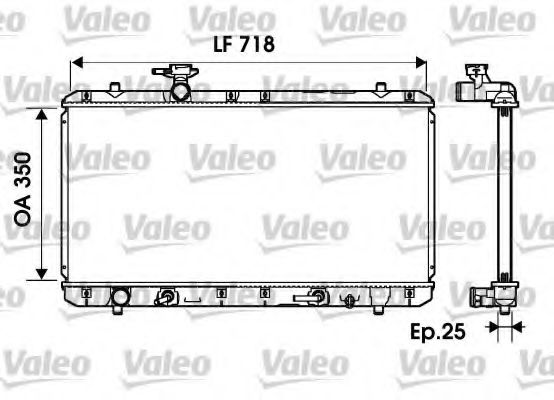 Радиатор охлаждения двигателя VALEO 734165