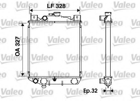 Радиатор охлаждения двигателя VALEO 734166