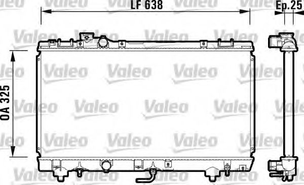 Радиатор охлаждения двигателя VALEO 734176