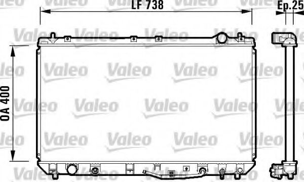 Радиатор охлаждения двигателя VALEO 734177