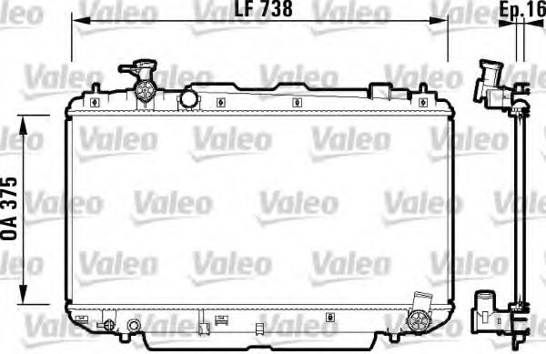 Радиатор охлаждения двигателя VALEO 734182