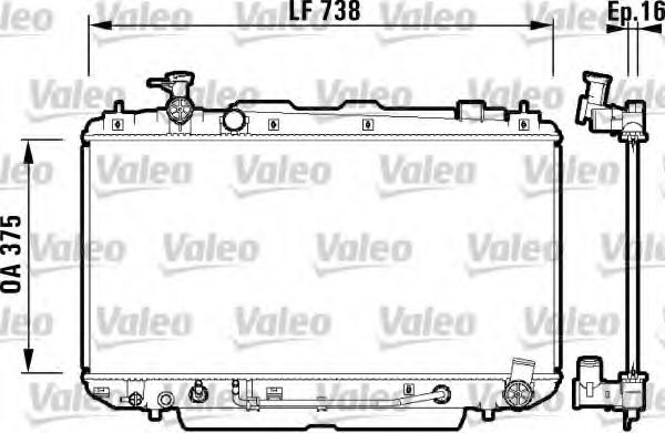Радиатор охлаждения двигателя VALEO 734183