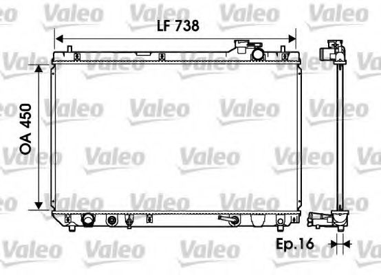 Радиатор охлаждения двигателя VALEO 734194