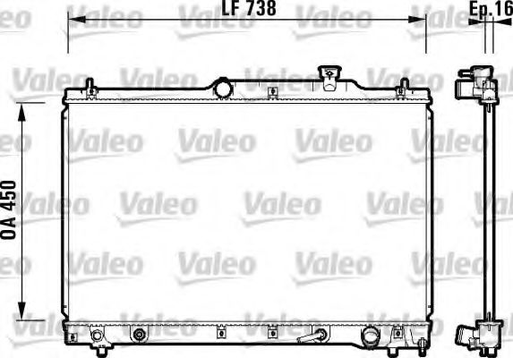 Радиатор охлаждения двигателя VALEO 734201