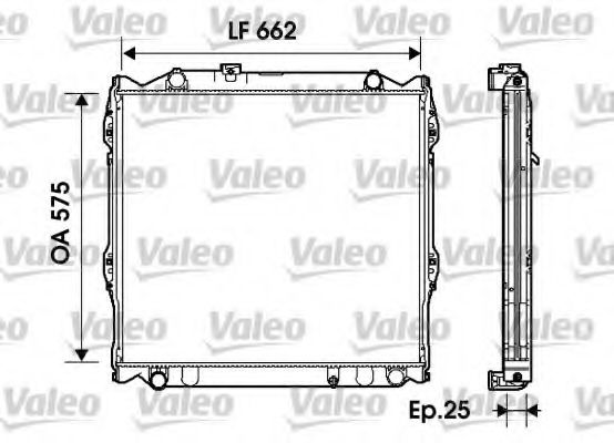 Радиатор охлаждения двигателя VALEO 734204