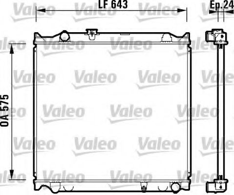 Радиатор охлаждения двигателя VALEO 734205