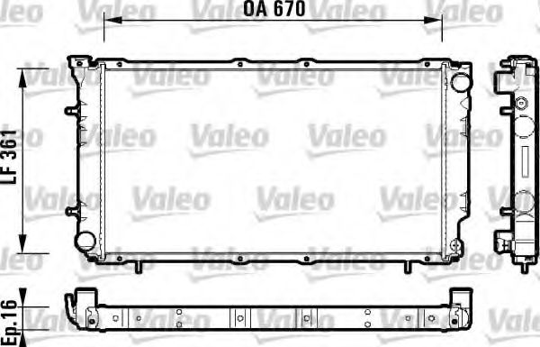 Радиатор охлаждения двигателя VALEO 734211