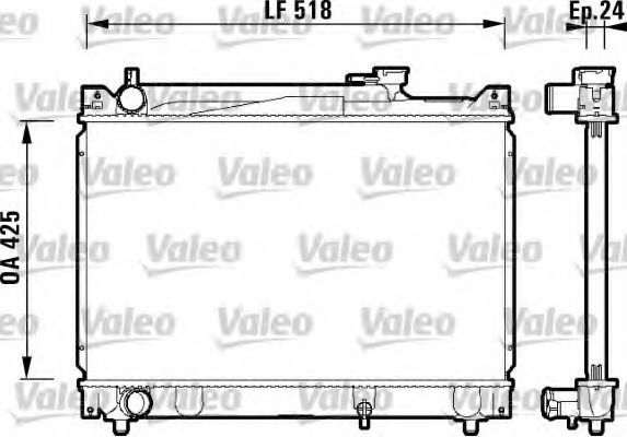 Радиатор охлаждения двигателя VALEO 734213