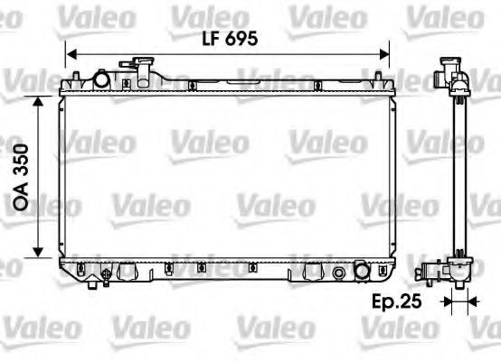 Радиатор охлаждения двигателя VALEO 734216