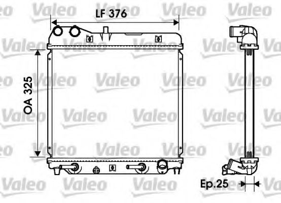 Радиатор охлаждения двигателя VALEO 734218